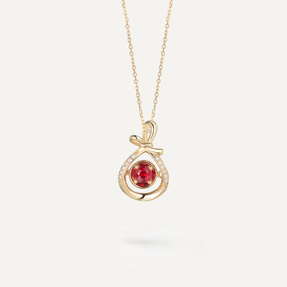 Fortune Swing Ruby Necklace | 18k yellow gold