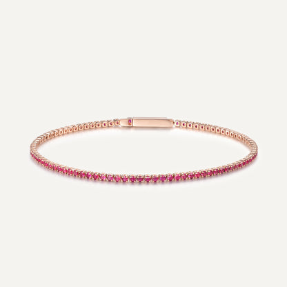 Ruby Tennis Bracelet | 18K gold