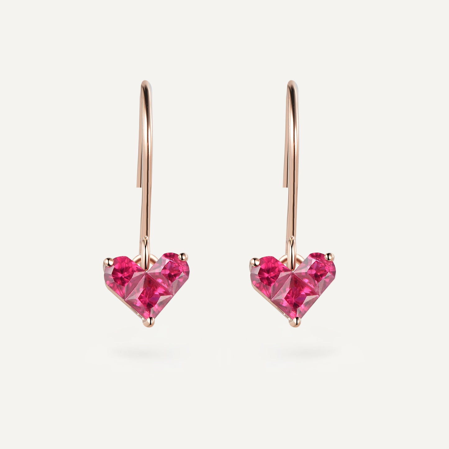 Ruby Love KnoT Earrings | 18K rose gold
