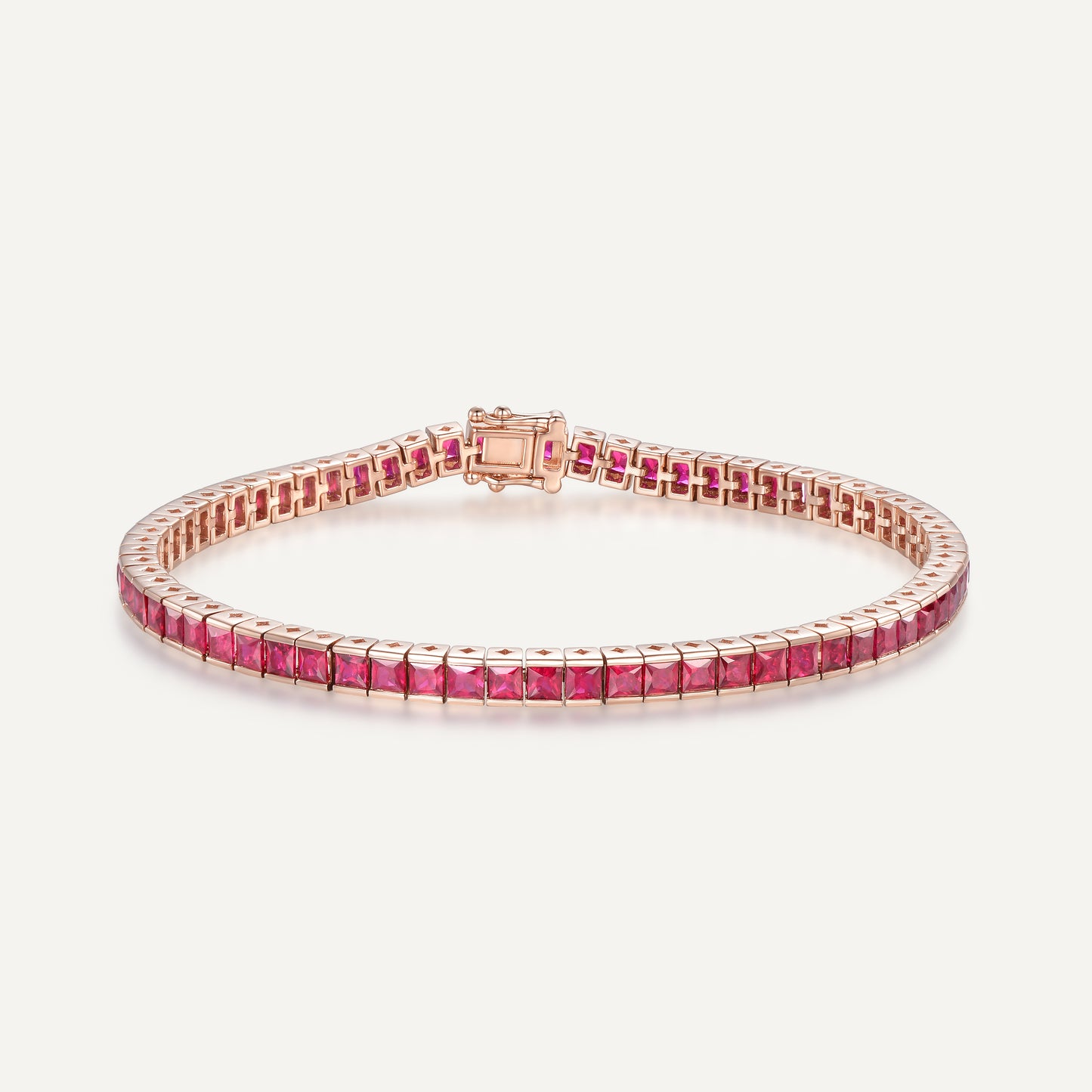 Ruby Princess Tennis Bracelet | 18K rose gold