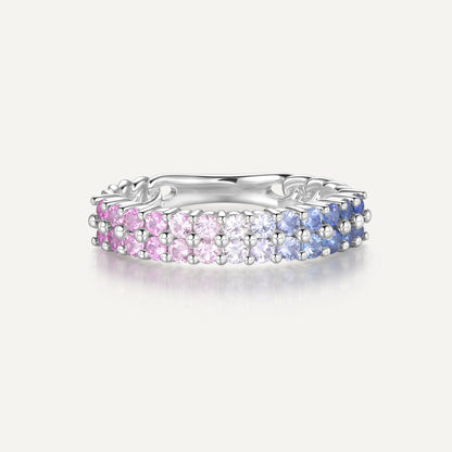 Monet's Water Lily Mirage Ring | Pt 950 | Natural Sapphires