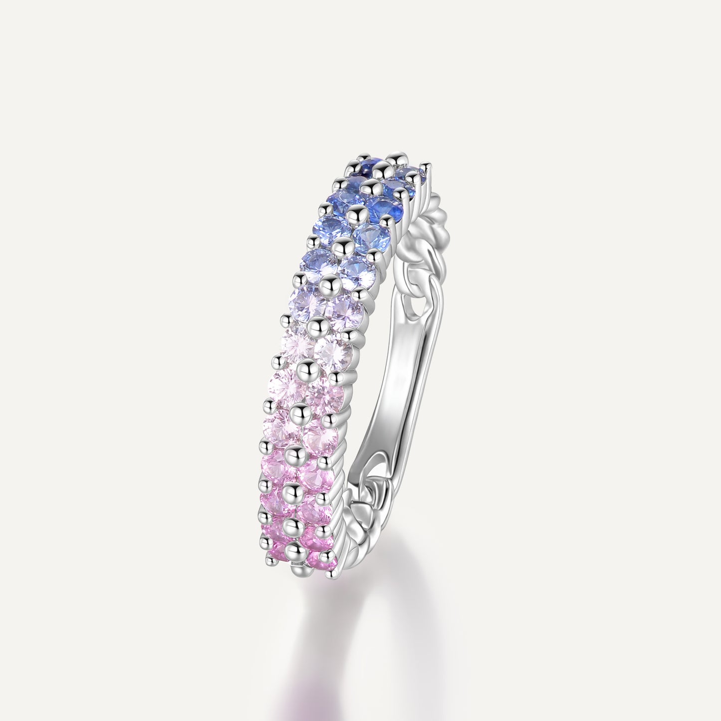 Monet's Water Lily Mirage Ring | Pt 950 | Natural Sapphires