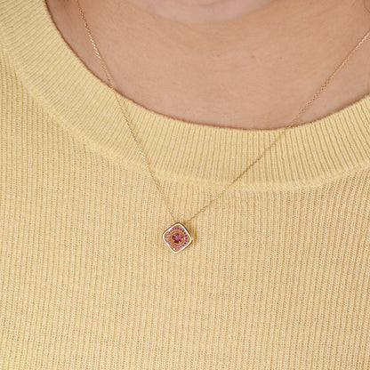 Celestial Rhythm Ruby Necklace | 18k yellow gold