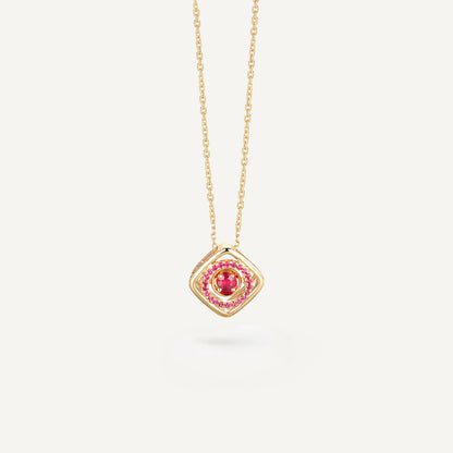Celestial Rhythm Ruby Necklace | 18k yellow gold