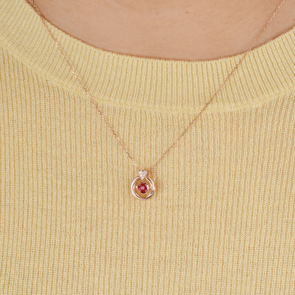 Passion Pulse Ruby Necklace | 18k rose gold