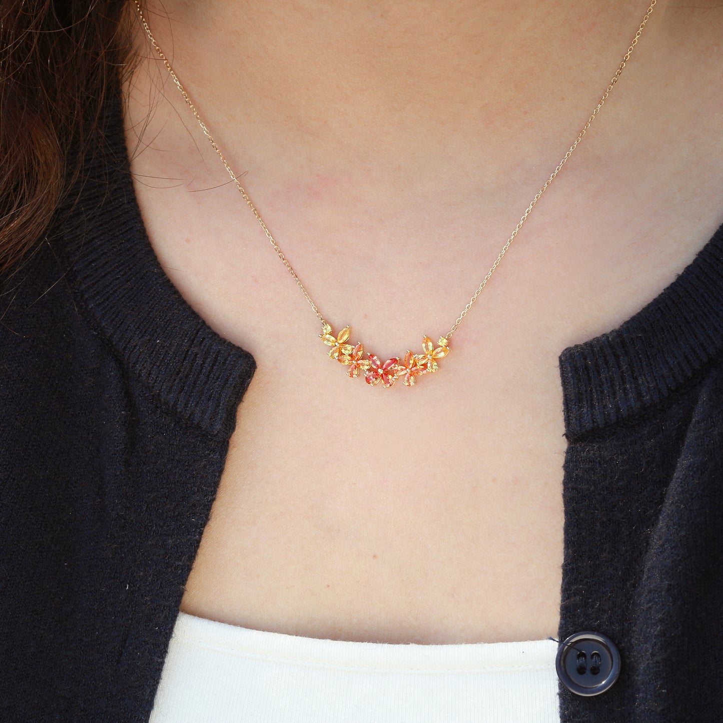 Golden Garden Necklace | 18K Gold | Natural Yellow Sapphires