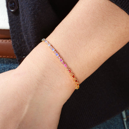 Rainbow Box Bracelet | Original Version | 18K Gold | Natural Colored Sapphire