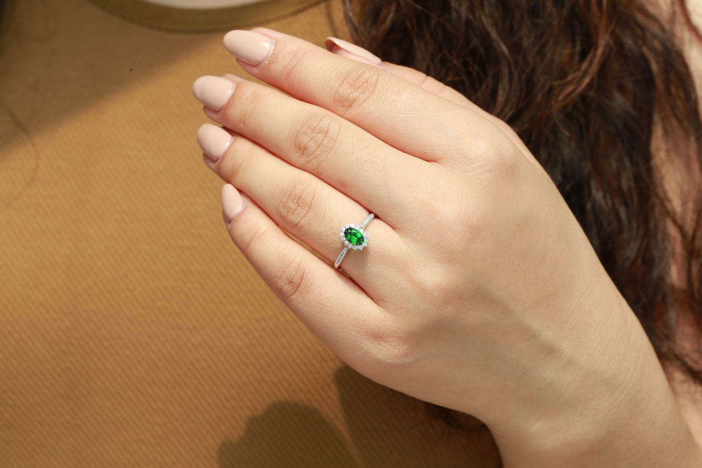 Whisper of the Forest Tsavorite  Ring | 18K white gold