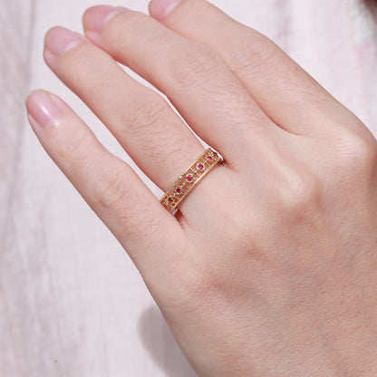 Gothic Ruby Radiance Ring | 18K Gold | Natural Gemstone