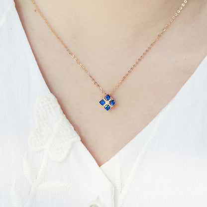 Marine Legacy Sapphire Necklace | 18K Gold | Natural Gemstone