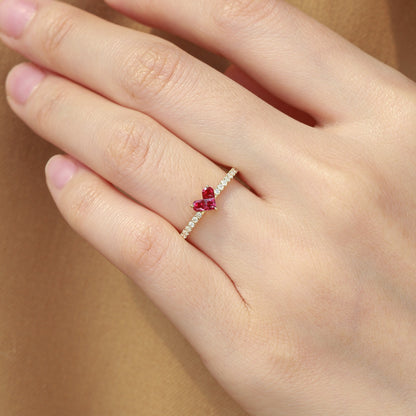 Ruby Love Knot Ring | 18K gold