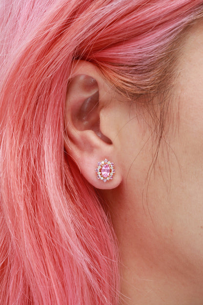 Sakura Blossom Sapphire Earring | 18k yellow gold | Natural Gemstone