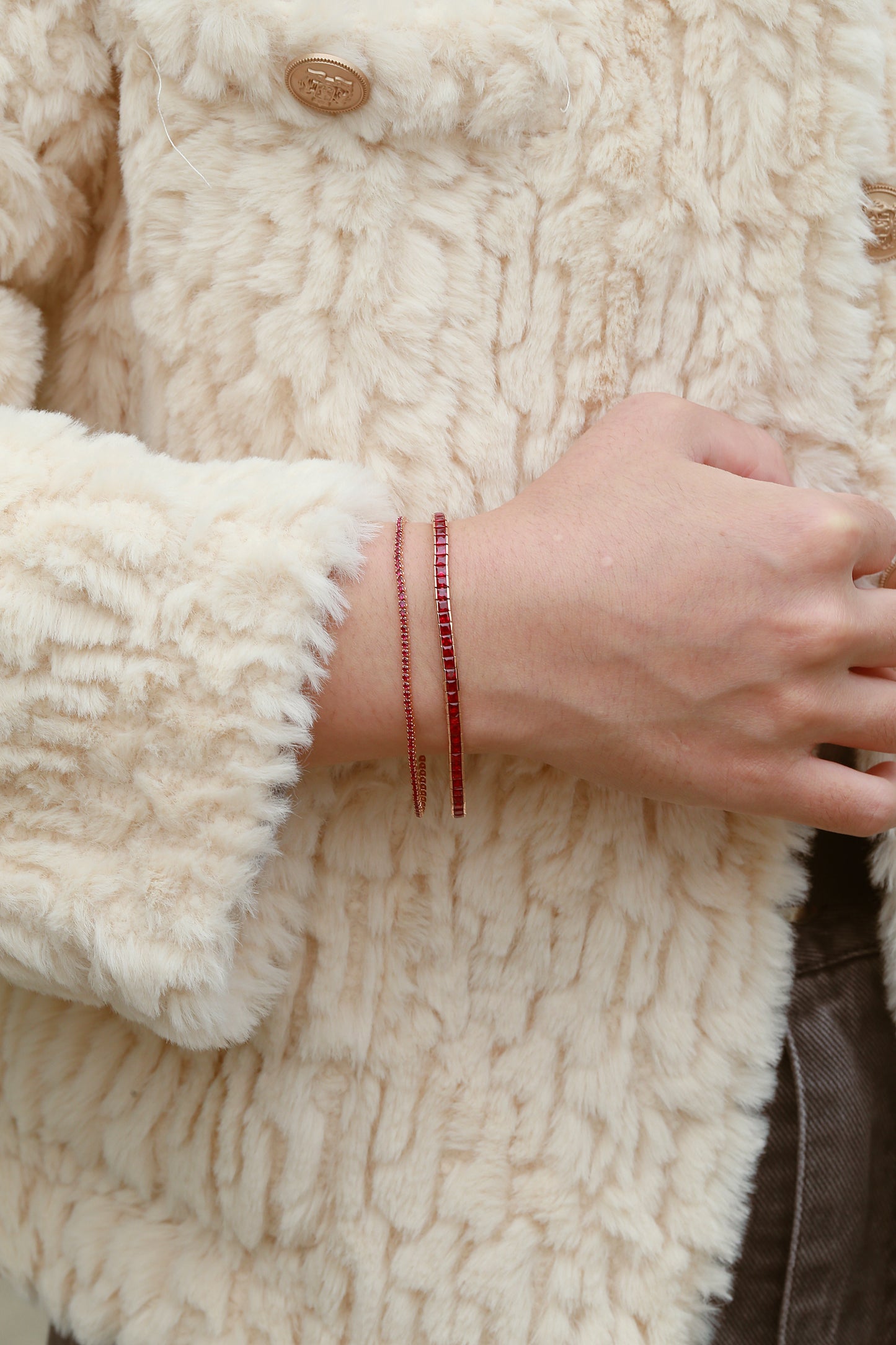 Ruby Princess Tennis Bracelet | 18K rose gold