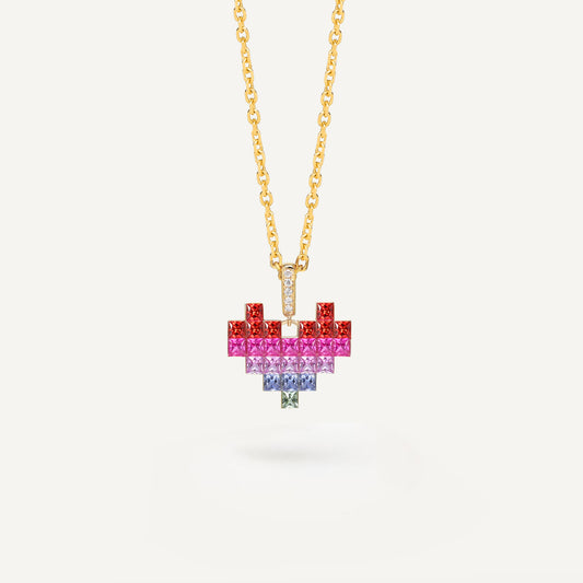 Prismatic Heart Prism Pendant  | 18K gold